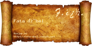 Fata Ábel névjegykártya