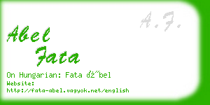 abel fata business card